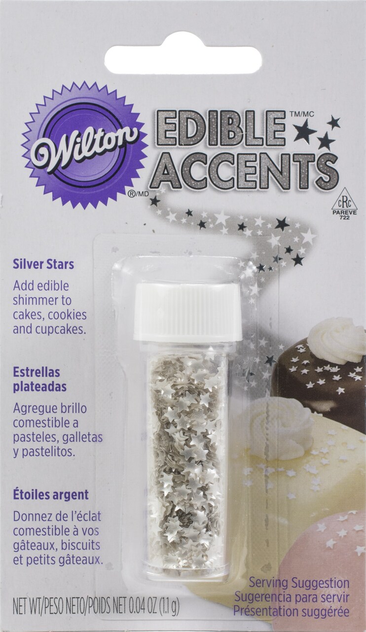 Wilton Edible Glitter 04oz Silver Stars Count 1 Model WEG 201 wilton-edible-glitter-04oz-silver-stars-count-1-model-weg-201